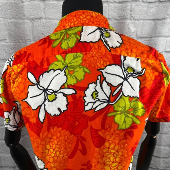 Vtg Momis Fashion Hawaiian Wedding Honeymoon Set Small Mens Shirt Matching Dress - Picture 8 of 16